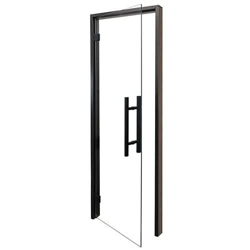 ProSaunas Accessories Prosaunas Black Alder Frame Clear Glass Sauna Door 24x81
