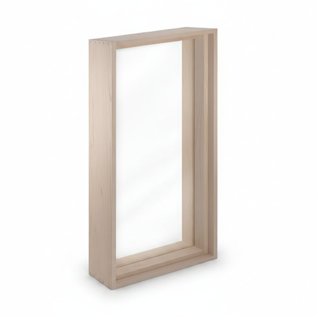 ProSaunas Accessories PROSAUNAS Framed Dual Pane Clear Glass Sauna Window with Hemlock Jamb, 16" x 30"