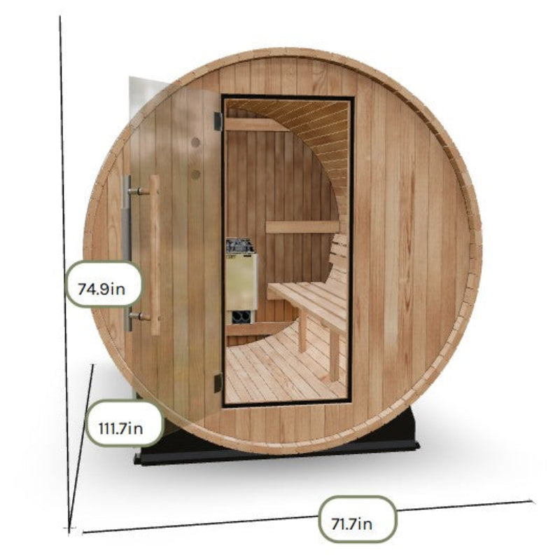 Almost Heaven Saunas Almost Heaven Princeton 6 Person Standard Barrel Sauna