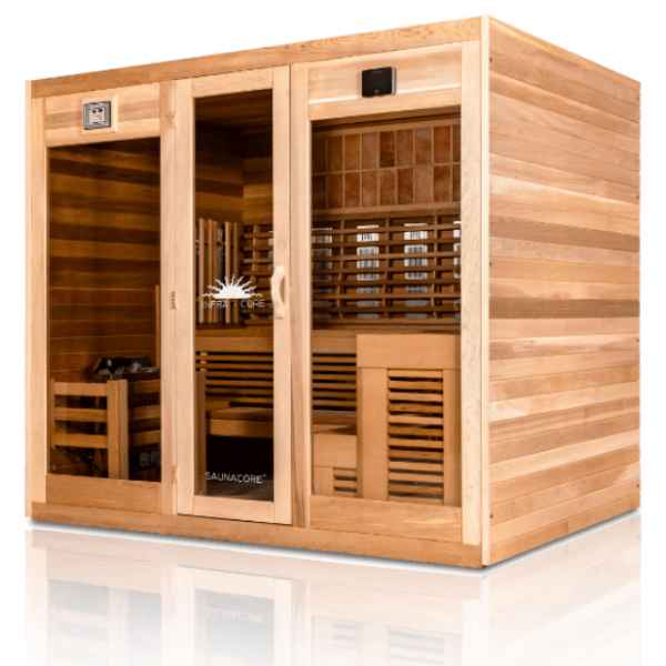 SaunaCore Infrared Infracore Premium Dual Sauna PR 5X7D - My Sauna World