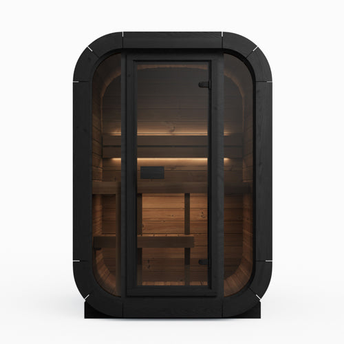 SaunaLife Saunas SaunaLife Model CL3GB 2 Person Cube Luxury Series Outdoor Sauna Kit (Paint Included)