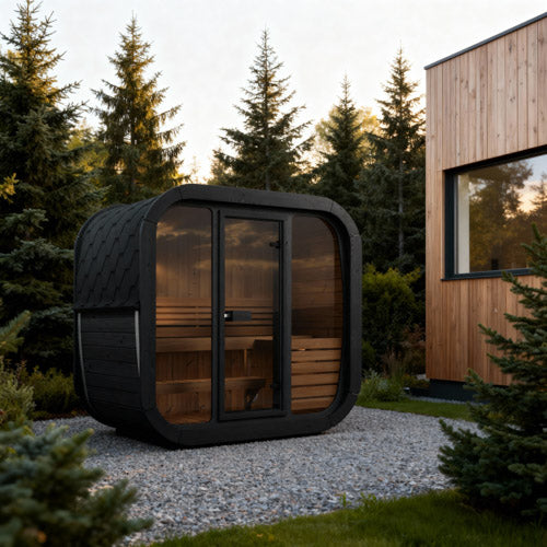 SaunaLife Saunas SaunaLife Model CL4GB 3 Person Cube Luxury Series Outdoor Sauna Kit (Paint Included)