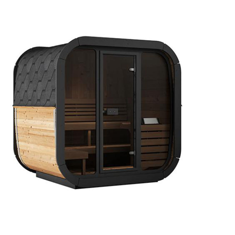 SaunaLife Model CL5G 4 Person Cube-Series Outdoor Sauna Kit