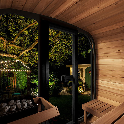 SaunaLife Saunas SaunaLife Model CL5GB 4 Person Cube Series Outdoor Sauna Kit (Paint Included)