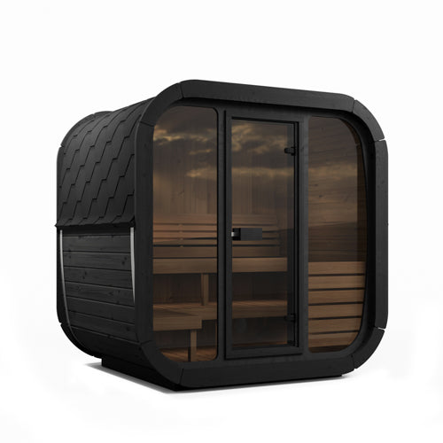 SaunaLife Saunas SaunaLife Model CL5GB 4 Person Cube Series Outdoor Sauna Kit (Paint Included)