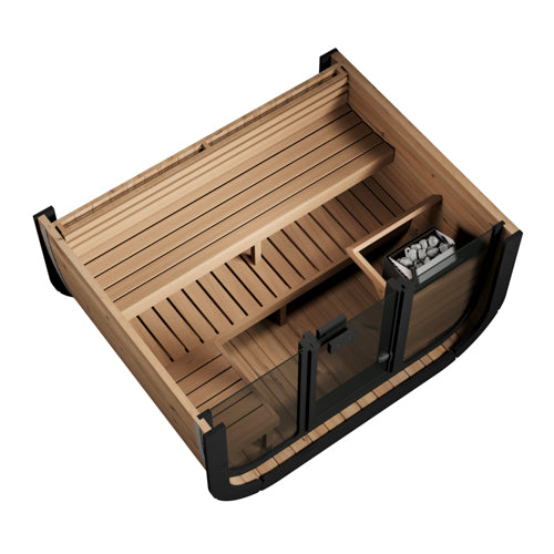 SaunaLife Saunas SaunaLife Model CL5GB 4 Person Cube Series Outdoor Sauna Kit (Paint Included)
