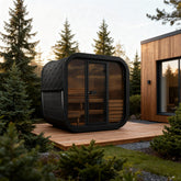 SaunaLife Saunas SaunaLife Model CL5GB 4 Person Cube Series Outdoor Sauna Kit (Paint Included)