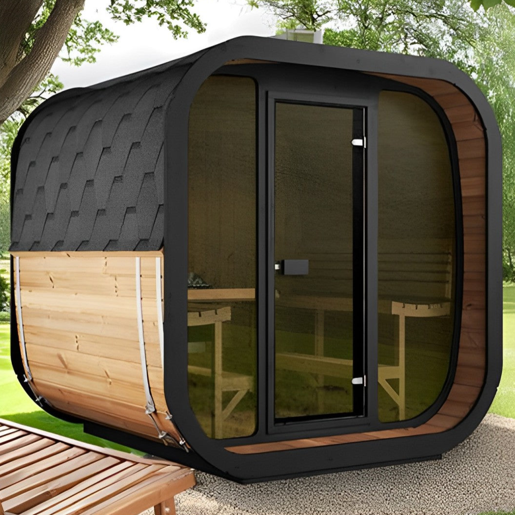 SaunaLife Model CL7G 6 Person Cube-Series Outdoor Sauna Kit