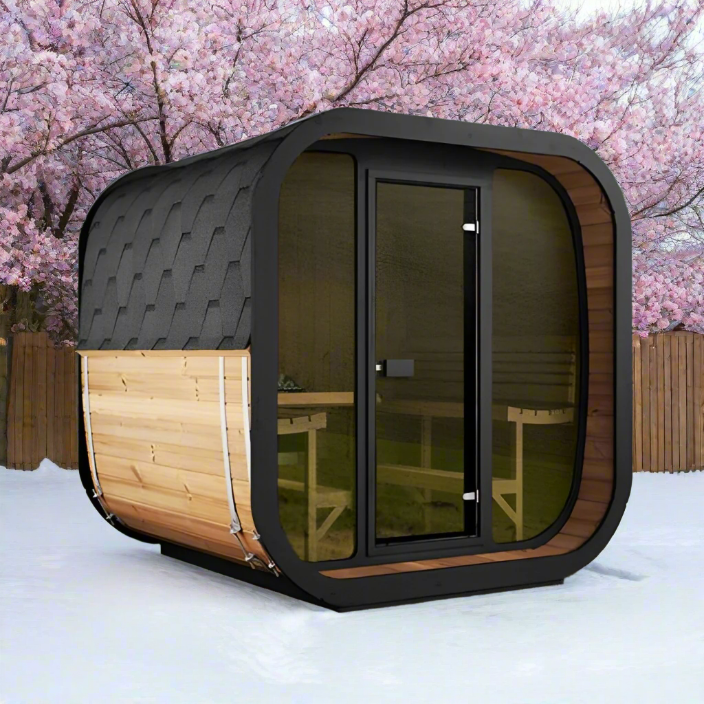 SaunaLife Model CL7G 6 Person Cube-Series Outdoor Sauna Kit