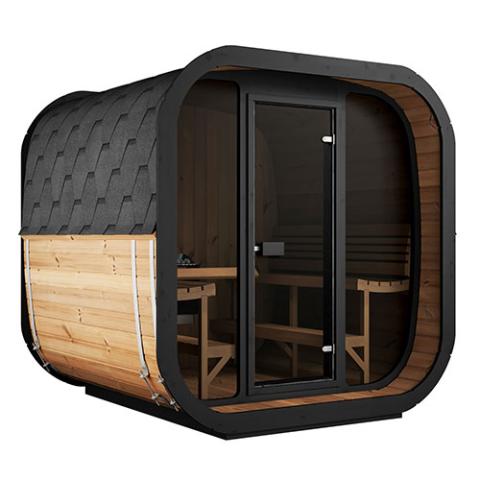 SaunaLife Model CL7G 6 Person Cube-Series Outdoor Sauna Kit