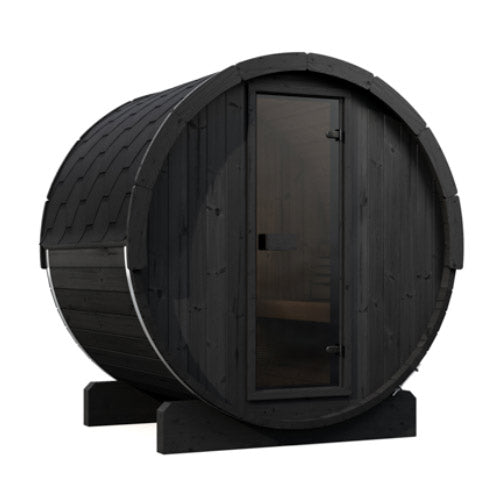 SaunaLife Saunas SaunaLife Model E6B 3 Person Ergo Series Outdoor Barrel Sauna (Paint Included)