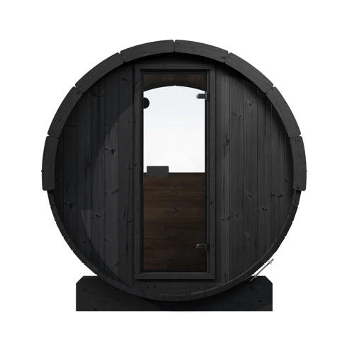 SaunaLife Saunas SaunaLife Model E6WB 3 Person Outdoor Traditional Barrel Sauna with Window (Paint Included)