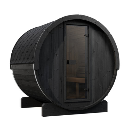 SaunaLife Saunas SaunaLife Model E7B 4 Person Ergo Series Outdoor Barrel Sauna (Paint Included)