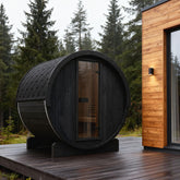 SaunaLife Saunas SaunaLife Model E7B 4 Person Ergo Series Outdoor Barrel Sauna (Paint Included)