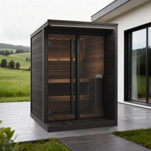 SaunaLife Saunas SaunaLife Model GL4B 4 Person Garden Luxury Series Outdoor Sauna (Paint Included)