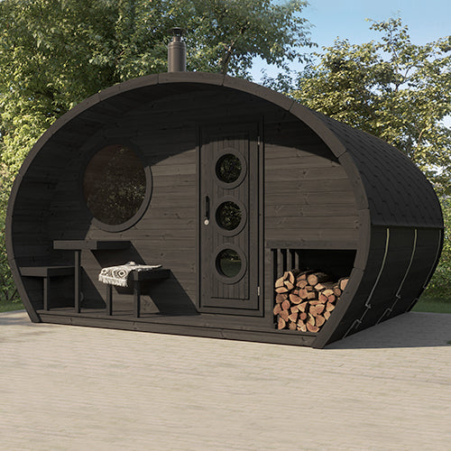 SaunaLife Saunas SaunaLife Model G11B 8 Person Garden Series Outdoor Home Suite Sauna Kit (Paint Included)