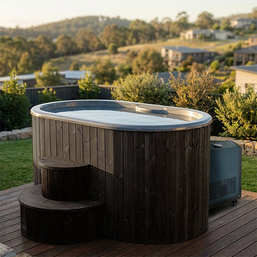 SaunaLife Cold Plunge Tubs SaunaLife Model S2B 2-Person Cold/Hot Immersion Tub Package Black