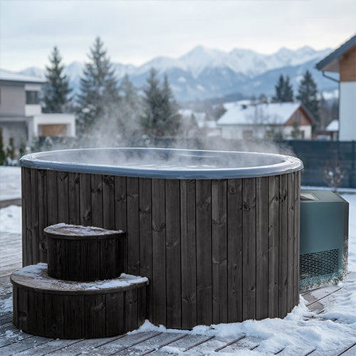 SaunaLife Cold Plunge Tubs SaunaLife Model S2B 2-Person Cold/Hot Immersion Tub Package Black