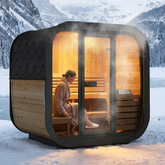 SaunaLife Saunas SaunaLife Model CL5G 4 Person Cube-Series Outdoor Sauna Kit