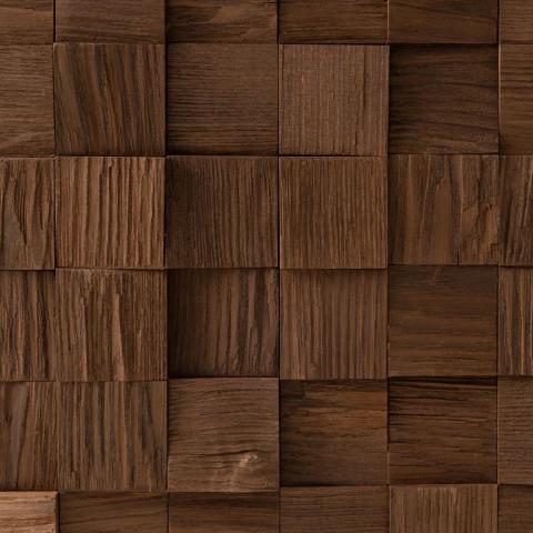EmotionWood Square 58 Thermo-Ash Decorative Sauna Wall Panel, 4.53" x 29.13"