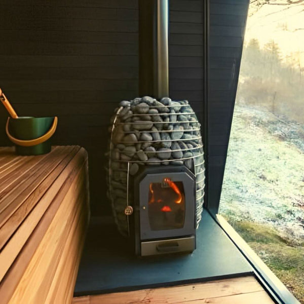 HUUM HIVE Heat12 サウナSet ストーン、煙突、柄杓、バケツ付 HUUM Hive Heat 12 LS Wood-Burning Sauna Stove - bsaunasusa.com