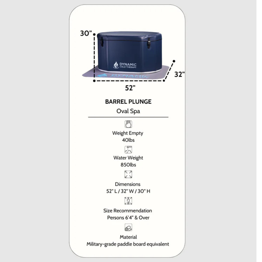 Dynamic Cold Therapy Inflatable Oval Cold Plunge Tub
