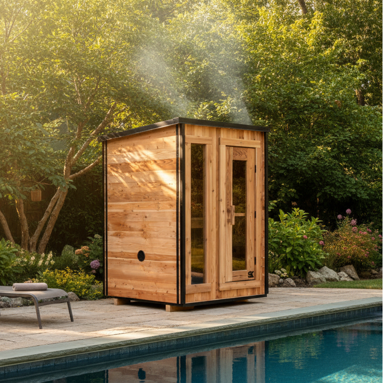 Sweat Kingdom Saunas Sweat Kingdom The Ridge 2 Person Outdoor Traditional Sauna