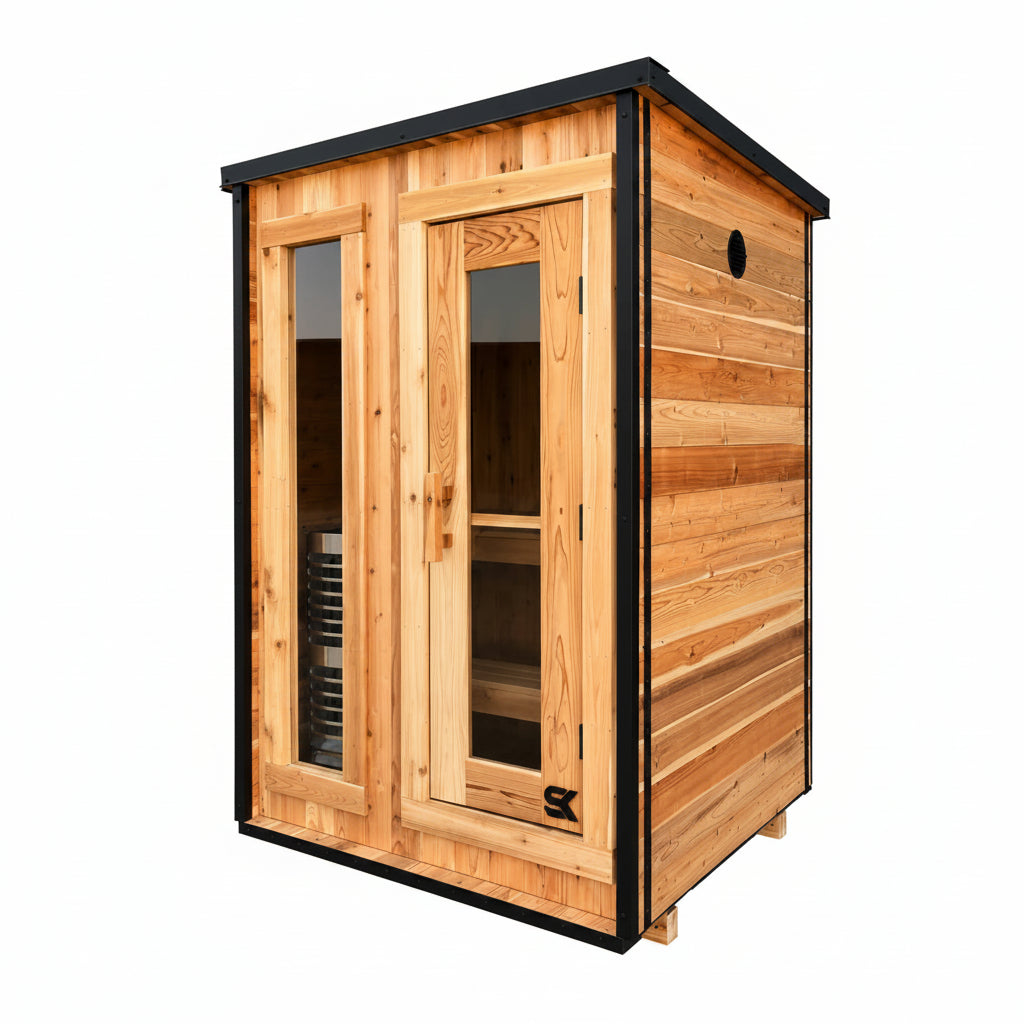 Sweat Kingdom Saunas Sweat Kingdom The Ridge 2 Person Outdoor Traditional Sauna