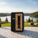 Sweat Kingdom Saunas Sweat Kingdom The Sweat Pod 2-4 Person Outdoor-Indoor Traditional Sauna Blackout Edition