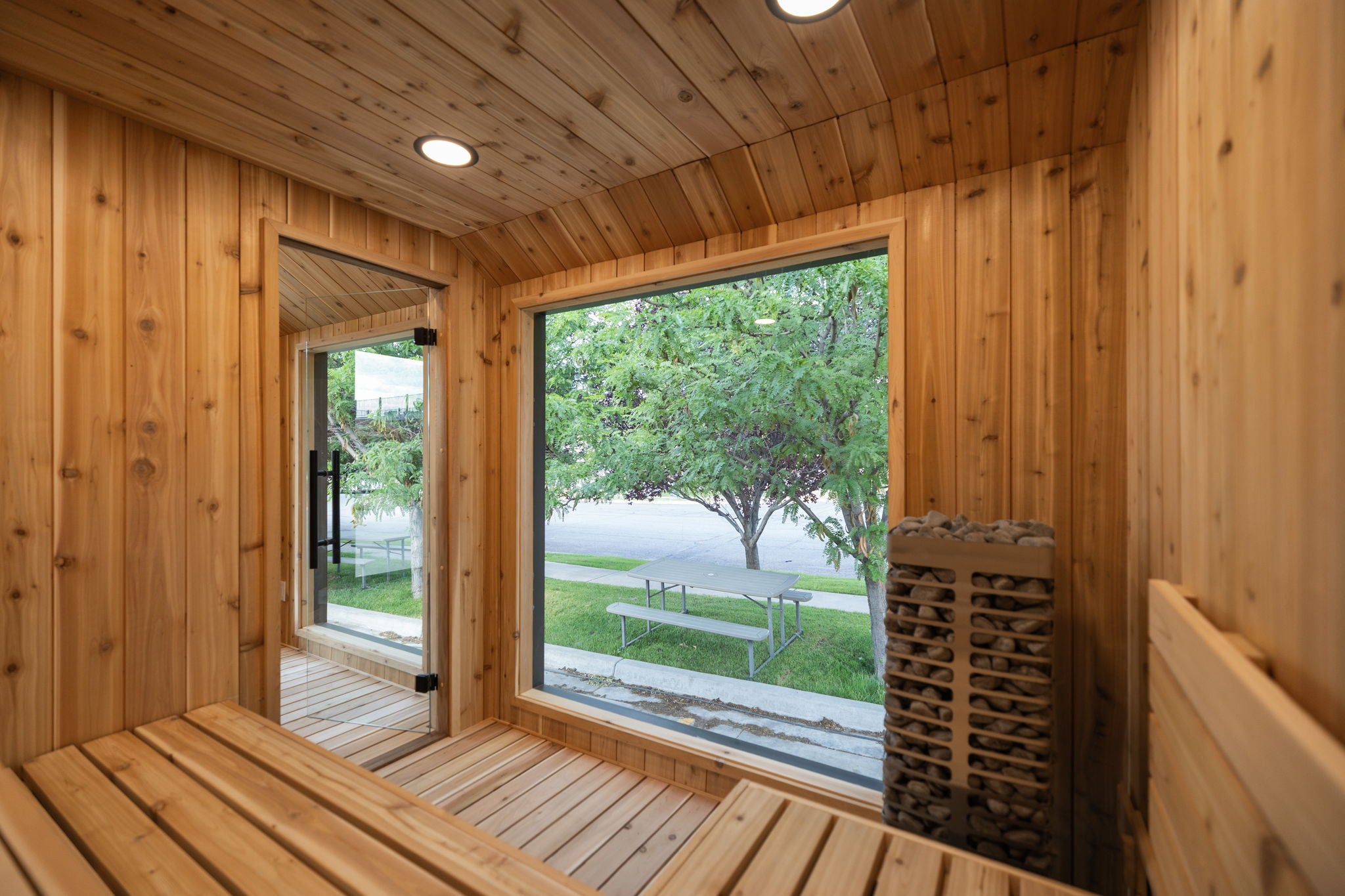 Sweaty Yeti Saunas Sweaty Yeti Sauna Plus 6-8 Person Outdoor Sauna & Barrel Cold Plunge Cabin