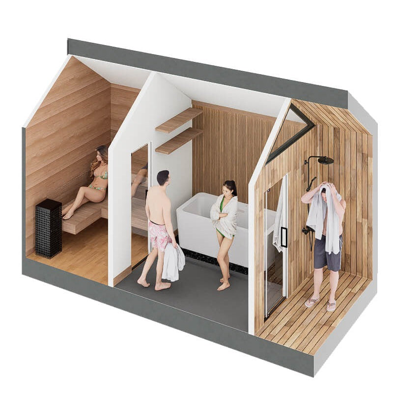 Sweaty Yeti Saunas Sweaty Yeti 4-6 Person Outdoor Sauna & Cold Plunge Cabin
