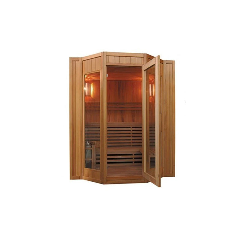 Sunray Tiburon 4-Person Indoor Traditional Sauna Double Bench