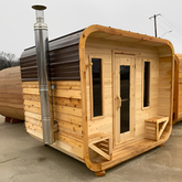 True North Saunas Saunas True North Canadian Made Quattro 4-5 Person Outdoor Traditional Cedar Cube Sauna