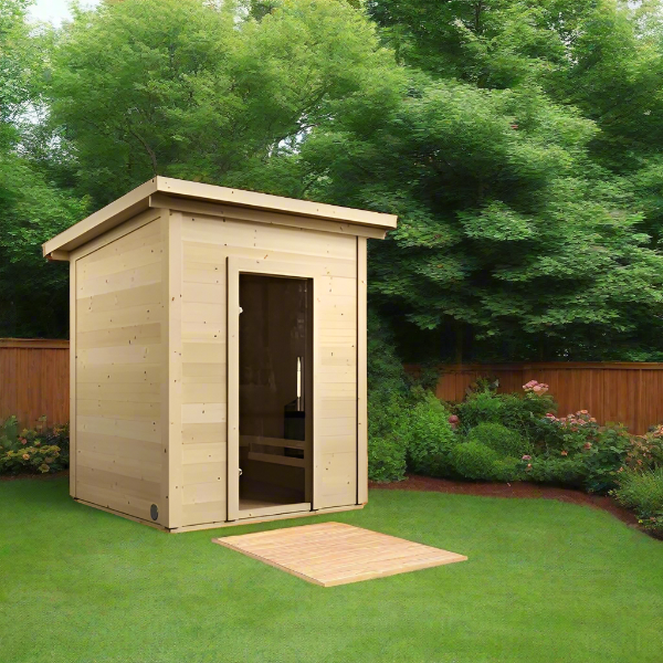 SaunaLife Model G2 4 Person Outdoor Home Sauna Kit