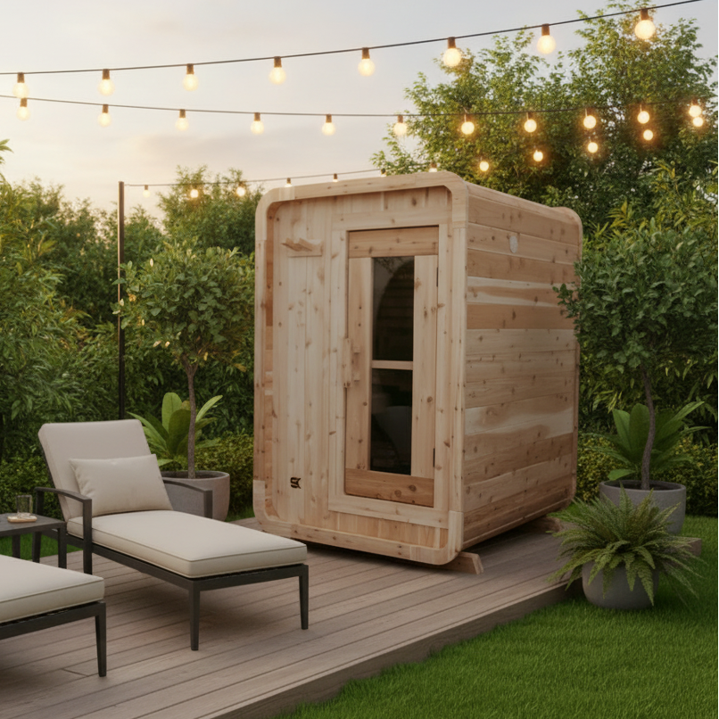 Sweat Kingdom Saunas Sweat Kingdom The Sweat Pod 2-4 Person Traditional Outdoor-Indoor Sauna