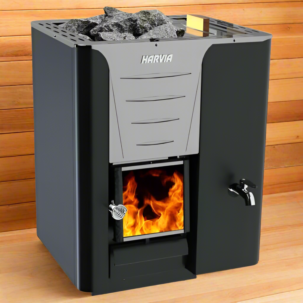 Harvia Heaters Harvia Pro 20 RS 24.1kW Wood Burning Sauna Stove with Water Tank