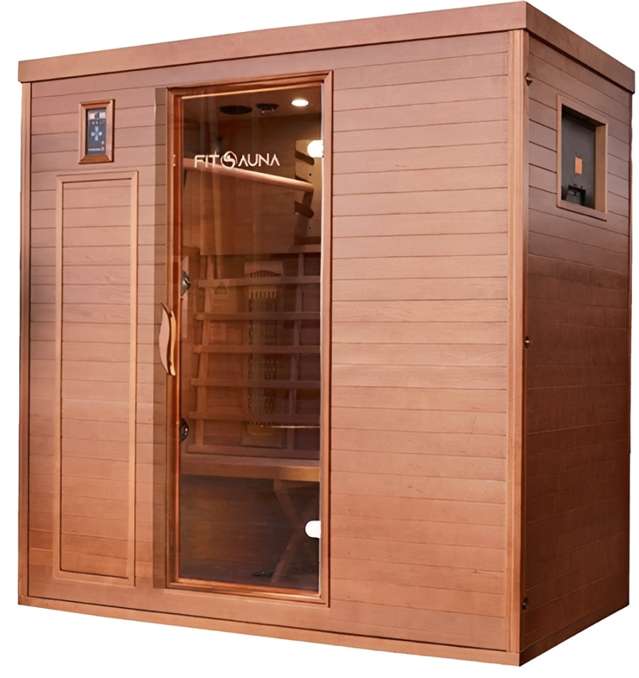 FitSauna Saunas FitSauna XL 3-Person Hemlock Infrared Sauna Cabin with Fitness System