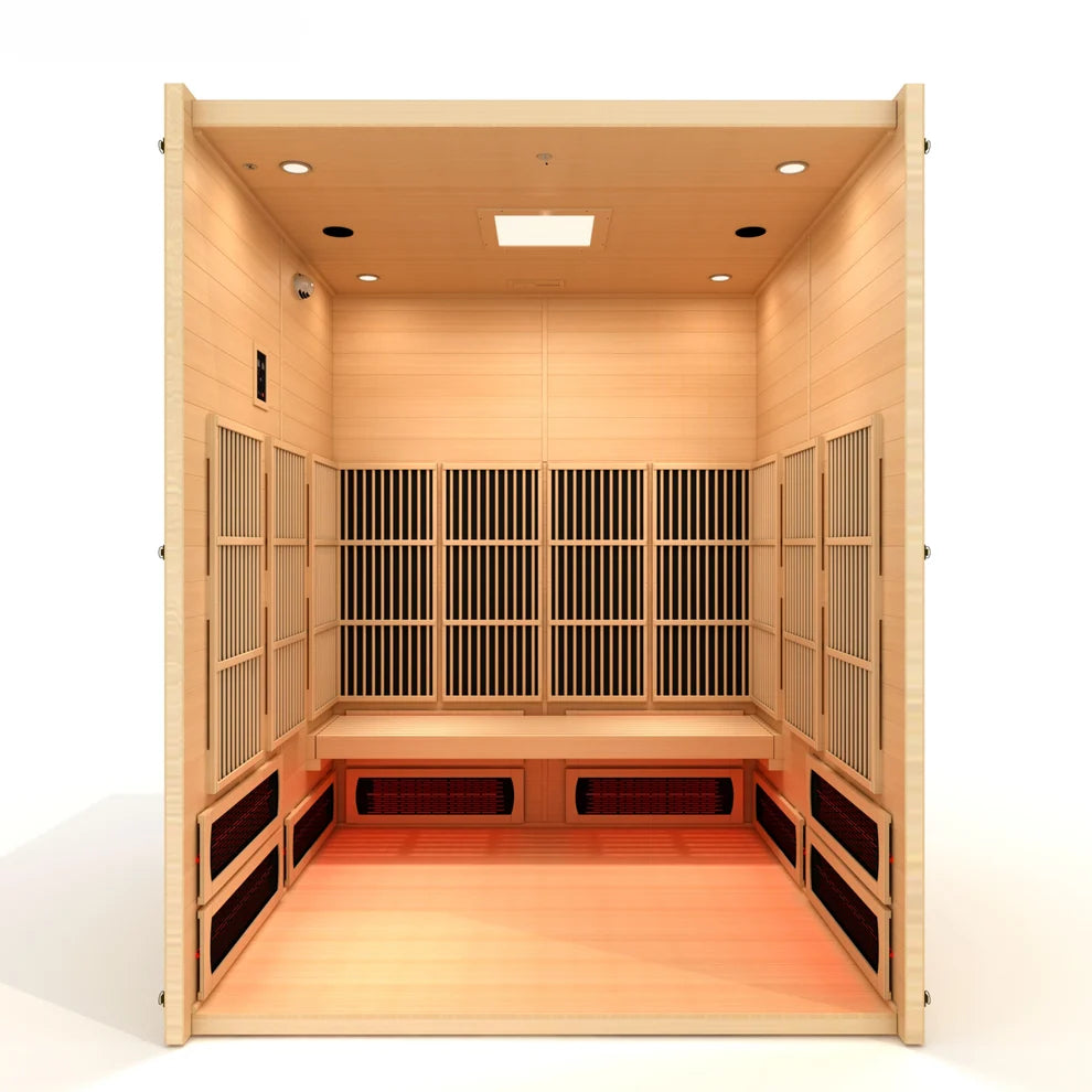 Golden Designs Saunas Golden Designs 2026 Model "YOGA1" 3 Person Full Spectrum Near Zero EMF FAR IR Sauna (MX-8166-03)