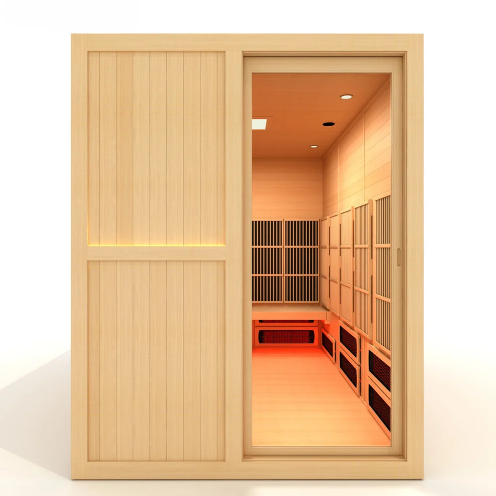 Golden Designs Saunas Golden Designs 2026 Model "YOGA3" 3 Person Full Spectrum Nero Zero EMF FAR IR Sauna (MX-8366-03)
