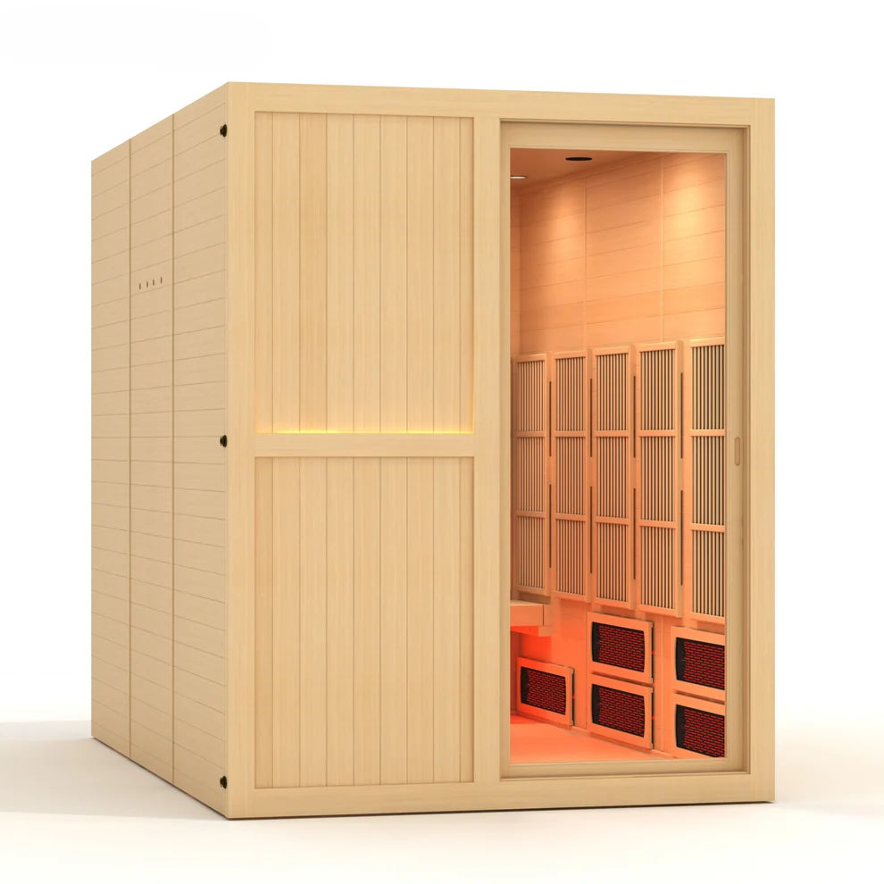 Golden Designs Saunas Golden Designs 2026 Model "YOGA3" 3 Person Full Spectrum Nero Zero EMF FAR IR Sauna (MX-8366-03)