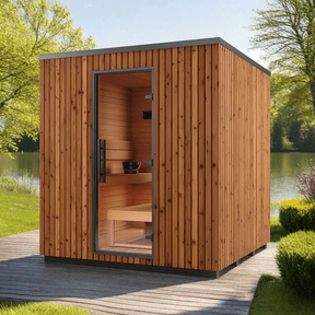 Auroom Garda 6 Person Modular Outdoor Cabin Sauna - Thermo-Pine