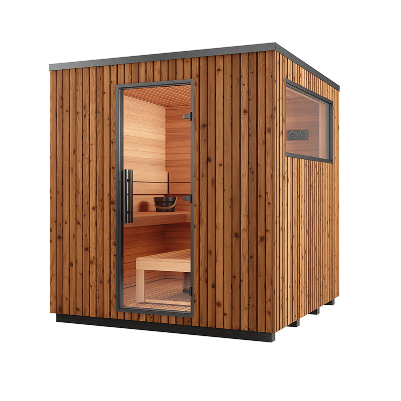 Auroom Garda 6 Person Modular Outdoor Cabin Sauna - Thermo-Pine