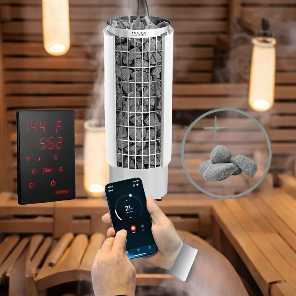 Harvia Cilindro PC90E Sauna Heater | 9kW | Xenio Control