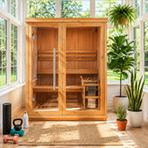 Sunray Saunas Sunray Charleston 4 Person Indoor Traditional Sauna Double Bench