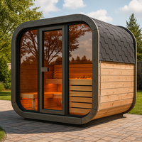 SaunaLife Model CL4G 3 Person Cube-Series Outdoor Sauna Kit