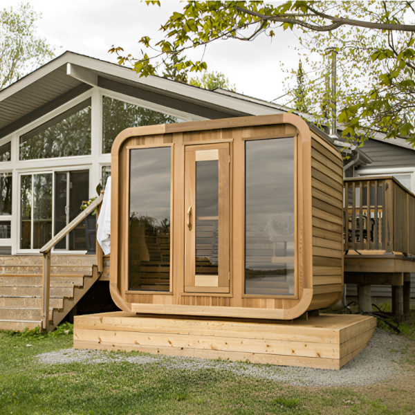 Dundalk LeisureCraft Clear Cedar Outdoor Luna Sauna - My Sauna World