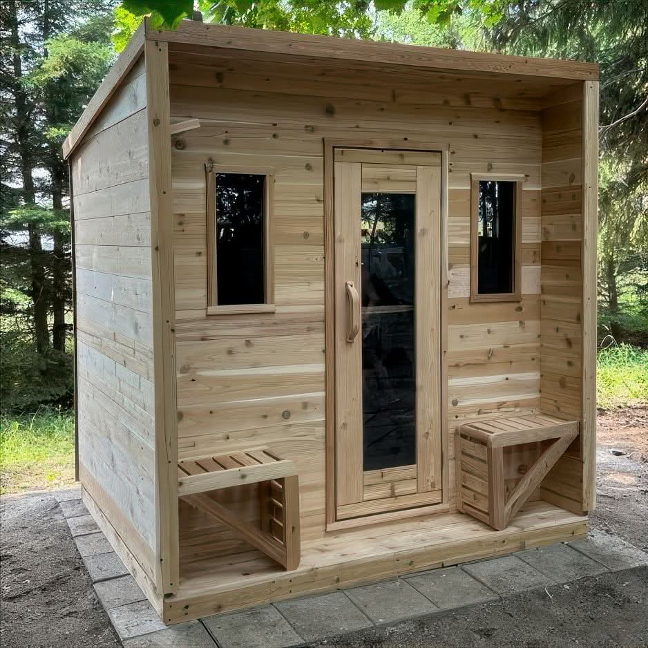 True North Saunas Saunas True North Canadian Made 5 Person Outdoor Traditional Cabin Sauna