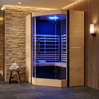 FINSAUNA FINSAUNA Radia IR 300C 2 Person Full-Spectrum Home Infrared Sauna