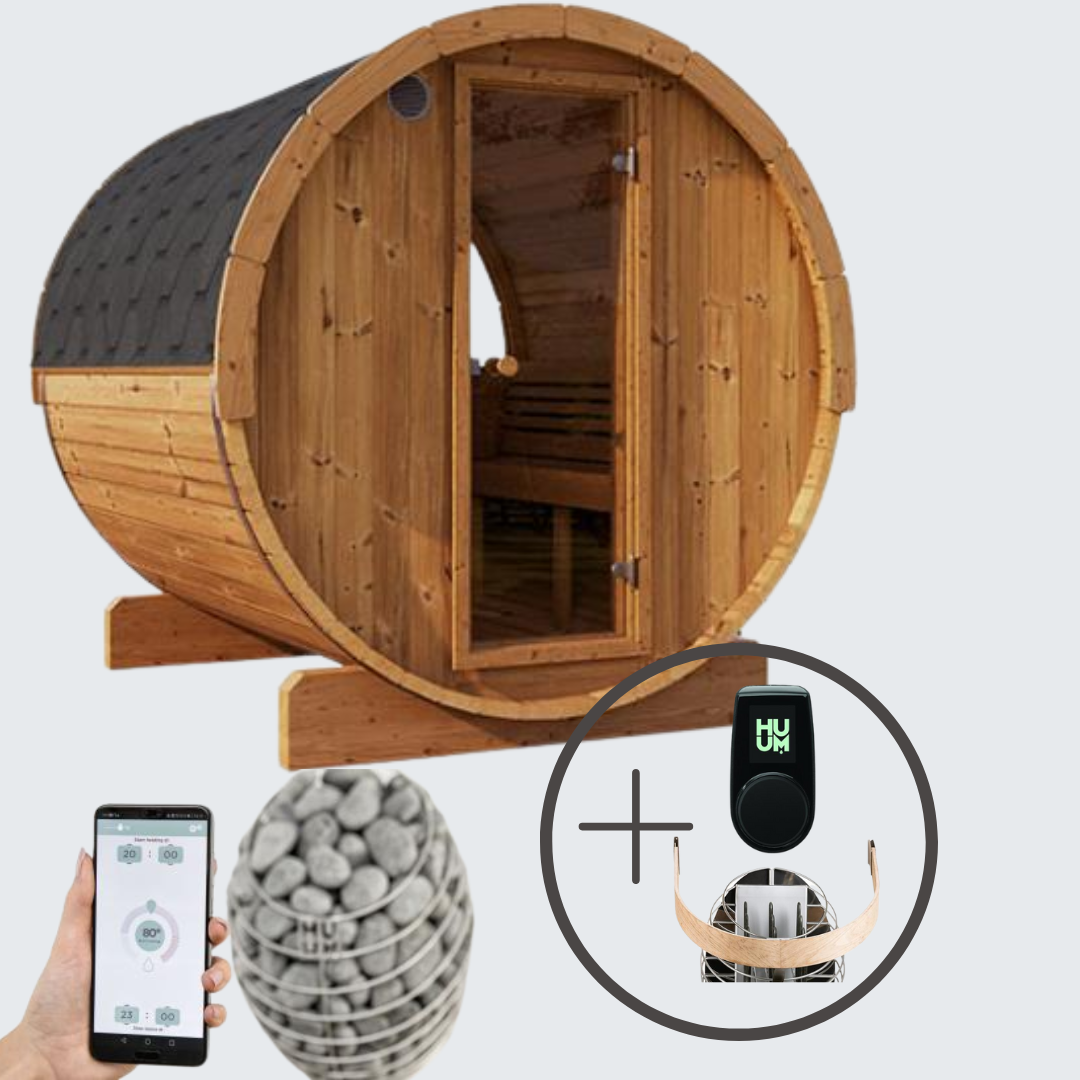 Forever Saunas Thermally Treated 2-Person Sauna with HUUM Sauna Heater - Ready to Ship!