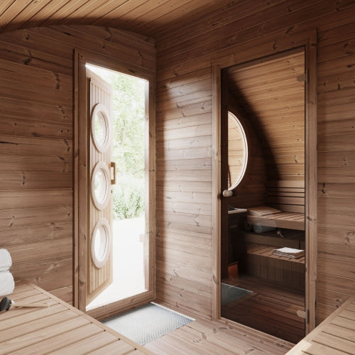 SaunaLife Saunas SaunaLife Model G11B 8 Person Garden Series Outdoor Home Suite Sauna Kit (Paint Included)